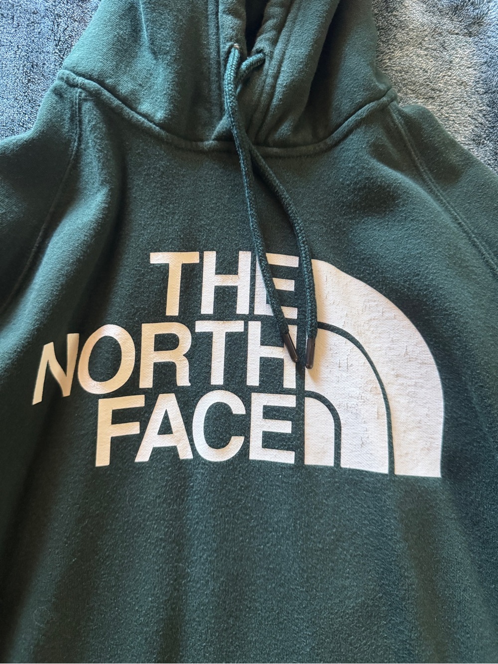 The North Face Men's Forest Green Logo Crewneck Hoodie - Picture 2 of 4